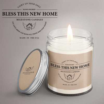 Bless This New Home Mason Jar - Clear Glass
